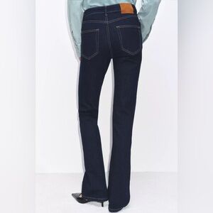 Zara Dark Wash Flare Boot Cut Jeans